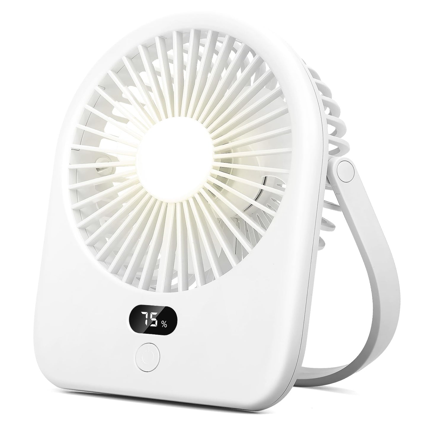 Portable Rechargeable Desk Fan with LED Light