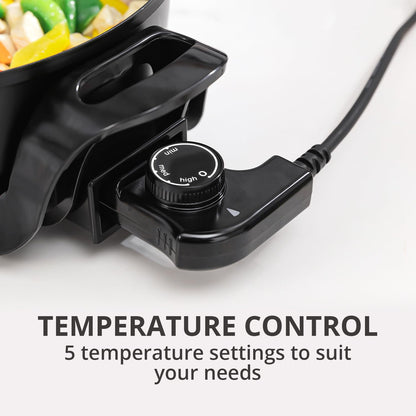 3 Quart Electric Skillet with Tempered Glass Lid