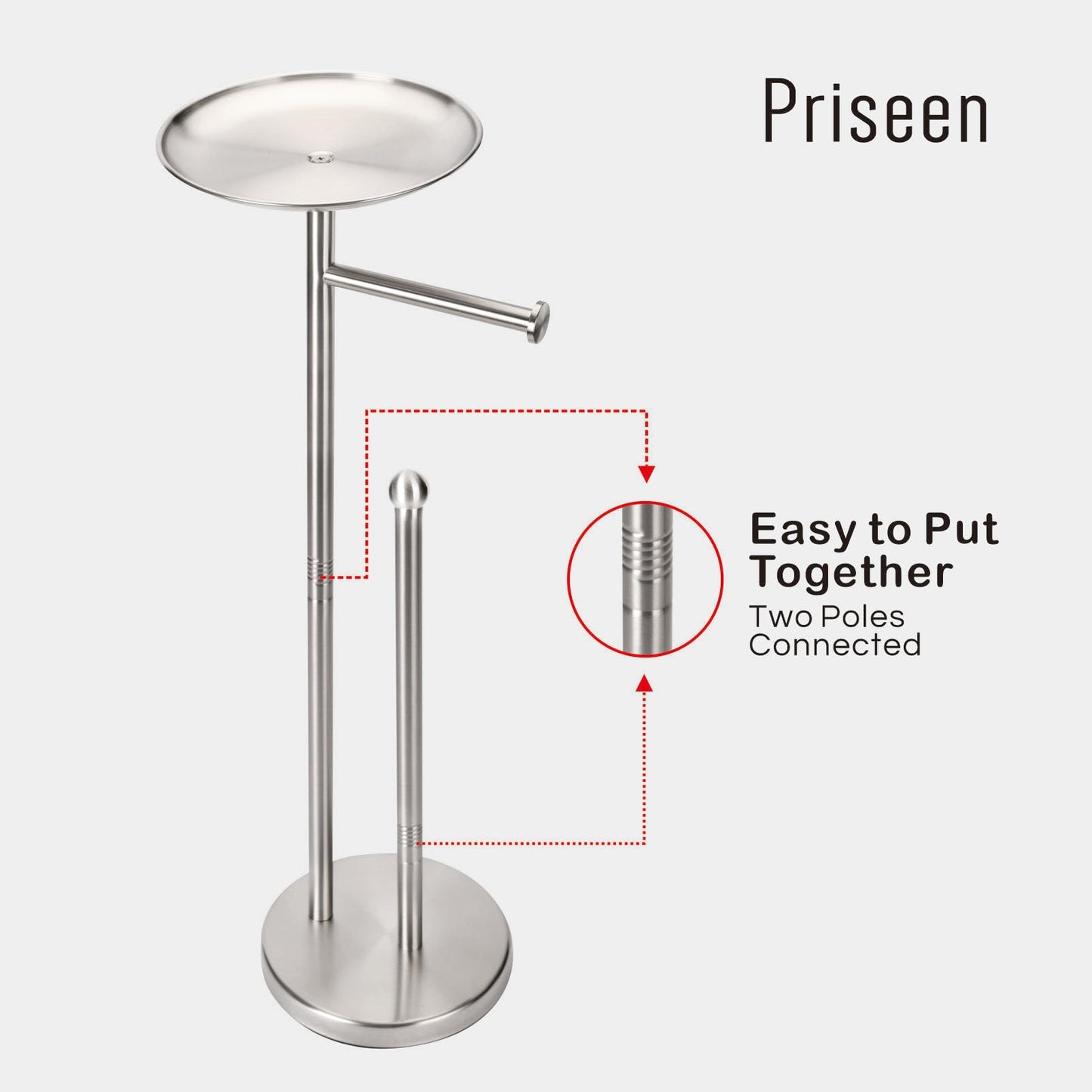 Toilet Paper Holder Stand with Phone Shelf