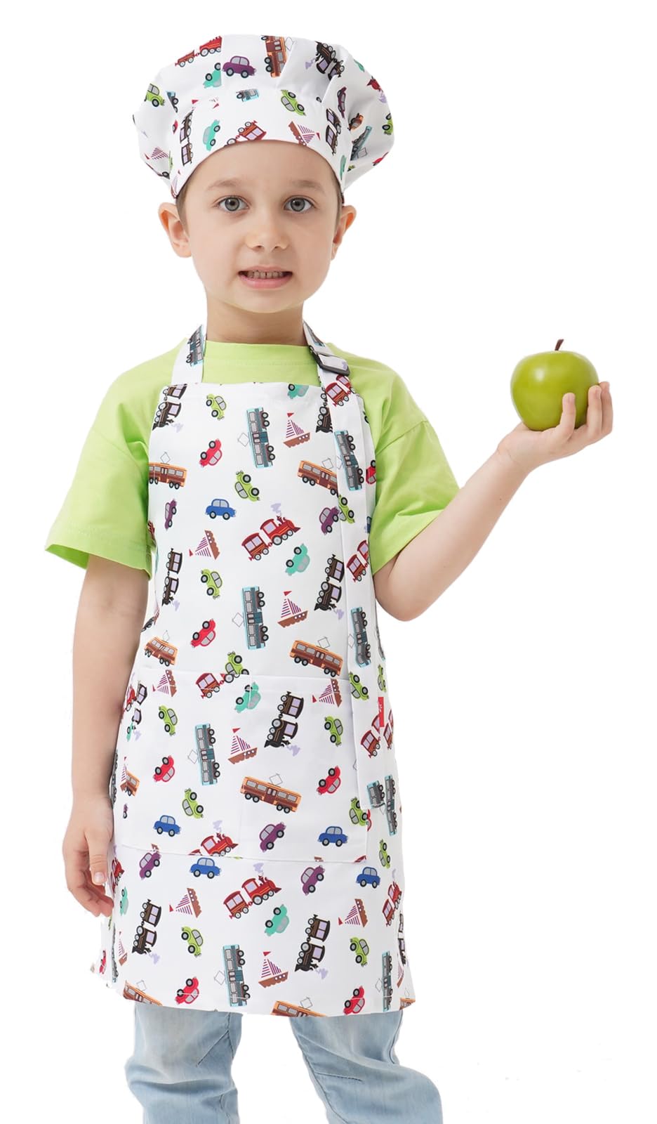 Kids Apron and Chef Hat Set for Cooking