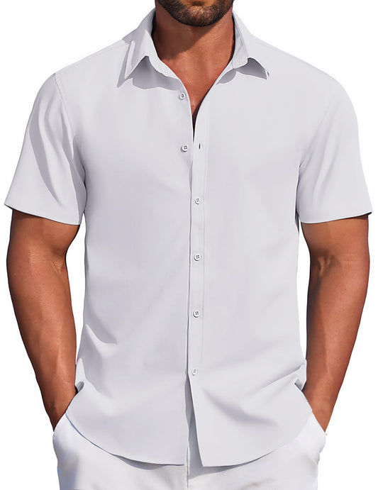COOFANDY Mens Short Sleeve Dress Shirt