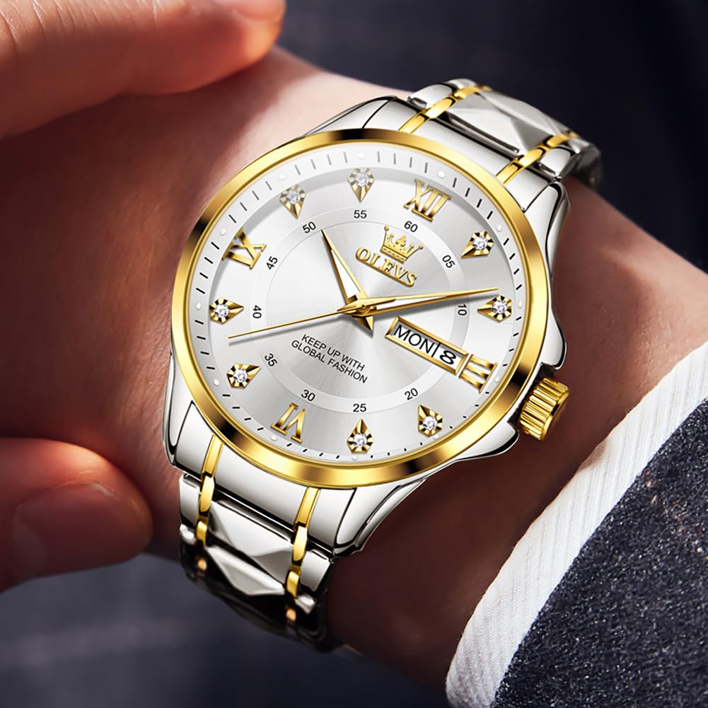 OLEVS Men's Waterproof Dress Watch with Date