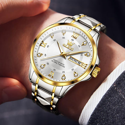 OLEVS Men's Waterproof Dress Watch with Date