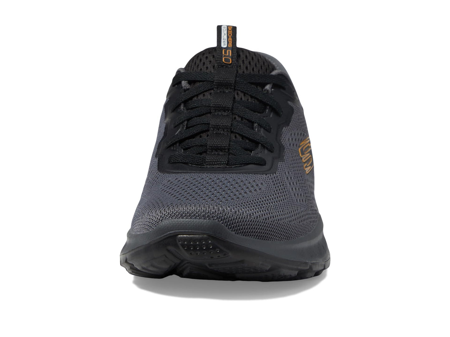 Skechers Men's Slip-in Sneakers, Charcoal/Orange, Size 10