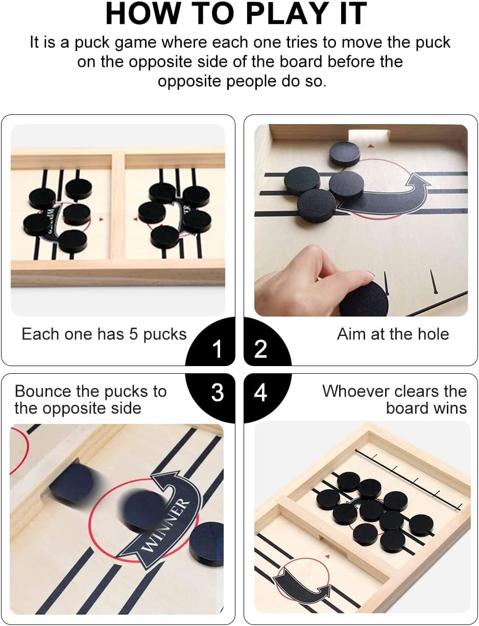 Fast Sling Puck Game - Interactive Board Toy