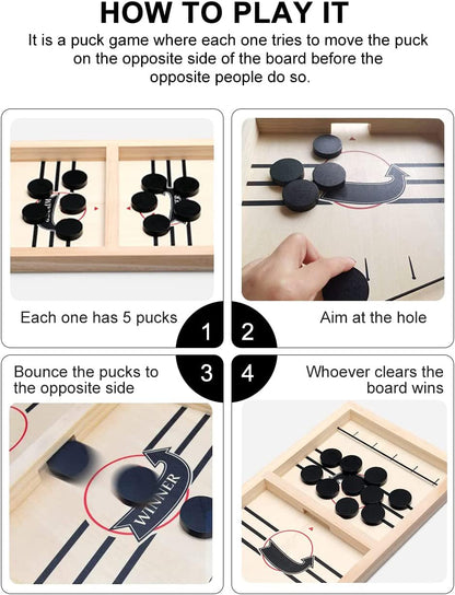 Fast Sling Puck Game - Interactive Board Toy
