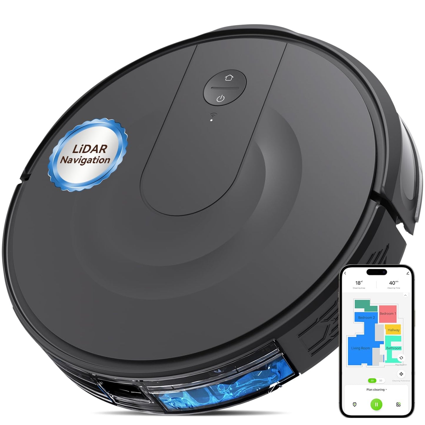 Kokaidia Robot Vacuum and Mop Combo, 9000Pa