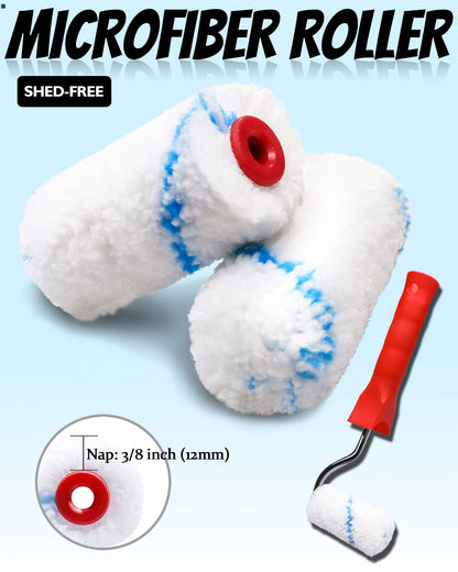 PinStone 16pcs Paint Roller Kit for Touch-Ups