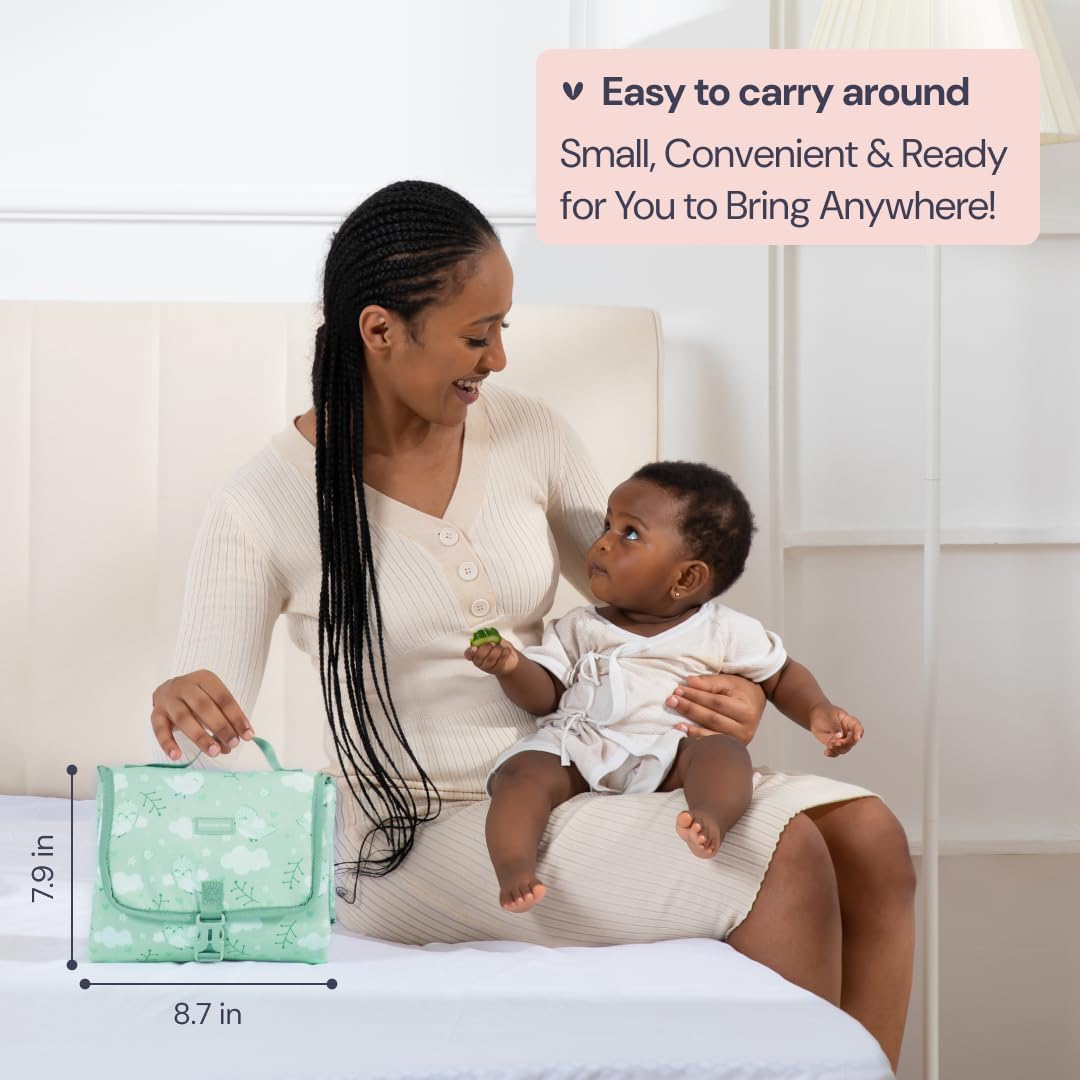 BabbleRoo Portable Baby Changing Pad with Pockets