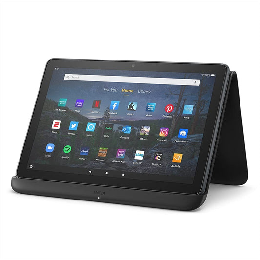 Amazon Fire HD 10 Plus tablet, 10.1" 1080p Full HD display, 32 GB, Slate + Made for Amazon, Wireless Charging Dock, without lockscreen ads