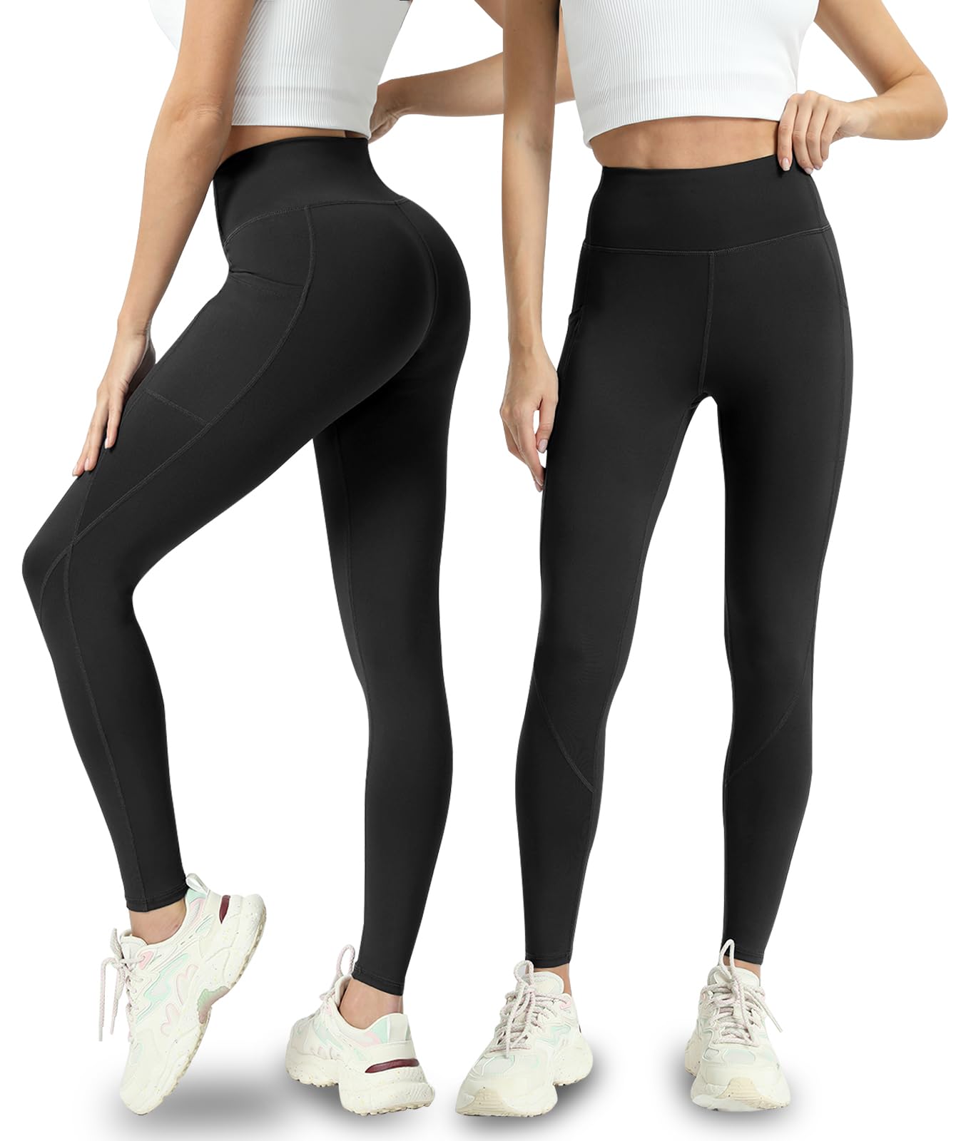 4 Pack High Waisted Leggings with Pockets