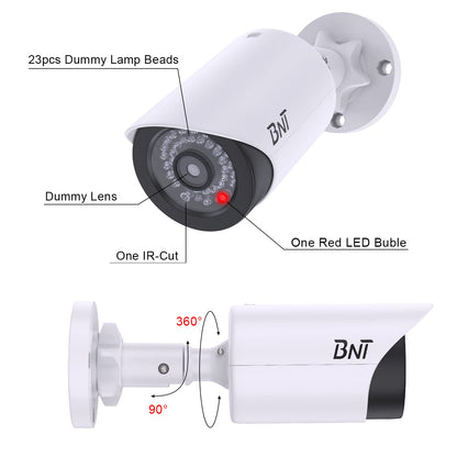 2 Pack Dummy Fake Security Cameras for Home