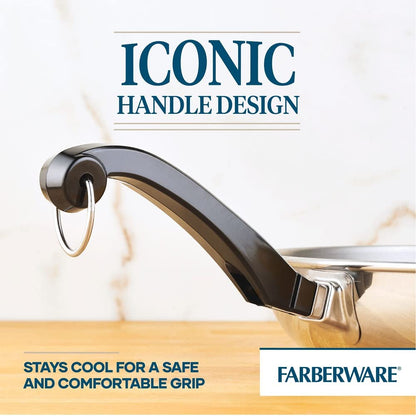 15-Piece Farberware Stainless Steel Cookware Set