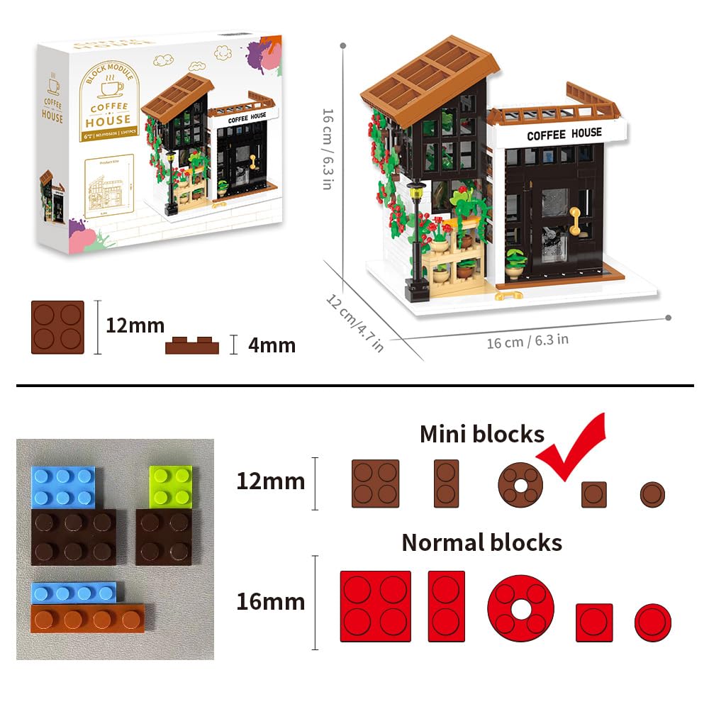 City Cafe Modular Building Toy Set with LED