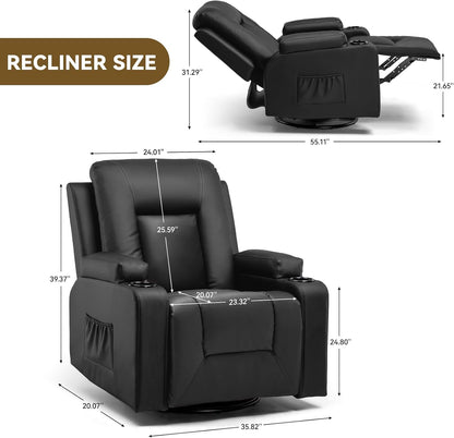 COMHOMA Massage Recliner Chair with Cup Holders