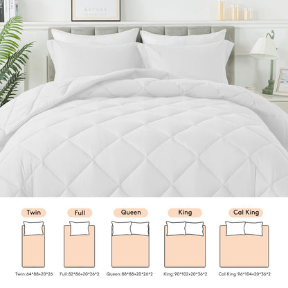HYLEORY Twin Comforter Set - Lightweight & Washable