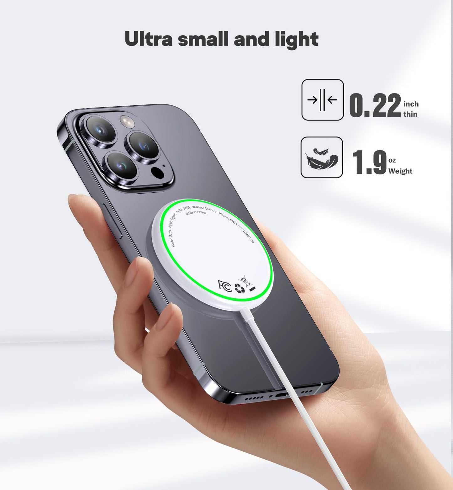 15W Magnetic Wireless Charger for iPhone 12-16