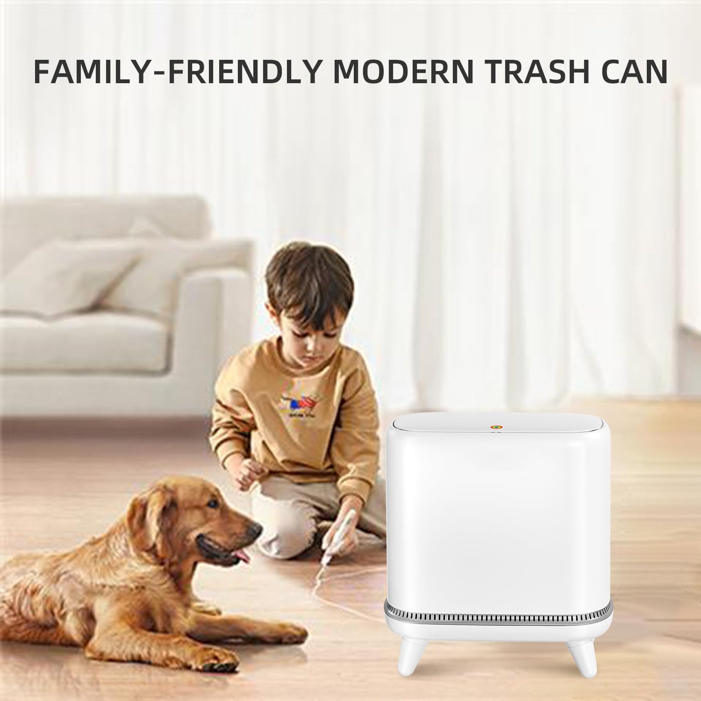 3.2 Gallon Bathroom Trash Can with Lid