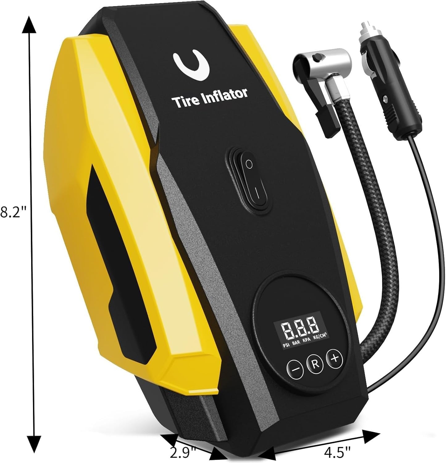 Portable Tire Inflator with Auto Shutoff & LED Light