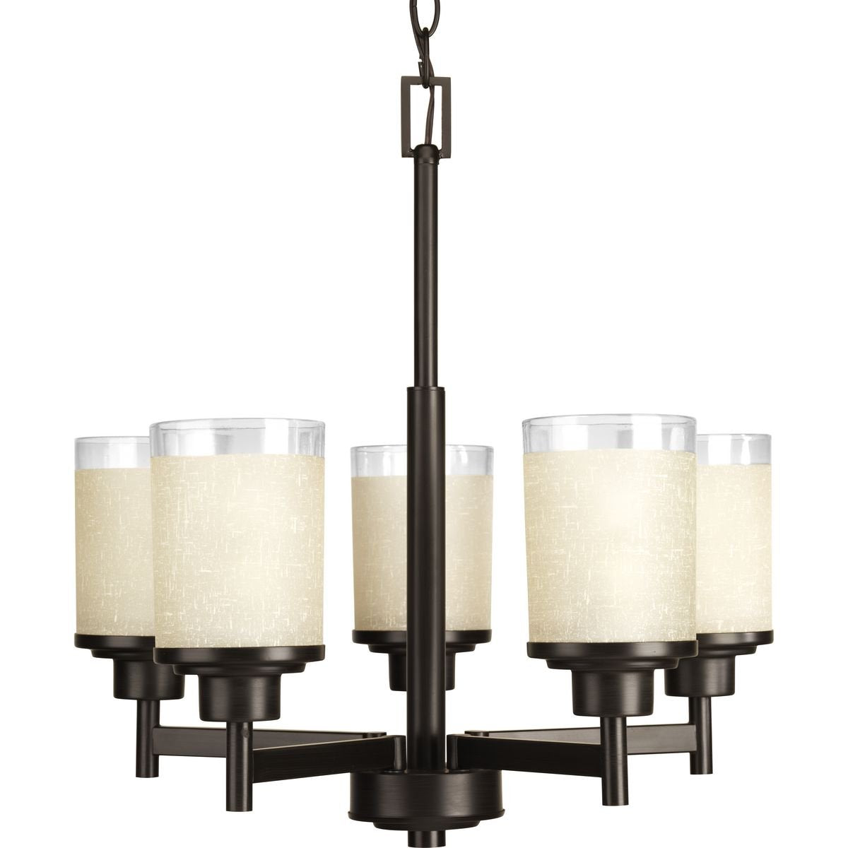 Progress Lighting 5-Light Modern Chandelier Antique Bronze
