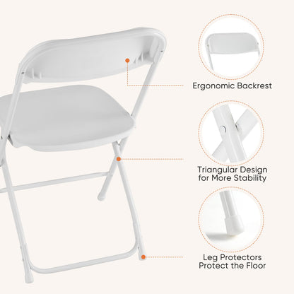 Sweetcrispy 6-Pack Folding Chairs, 330-Pound Capacity