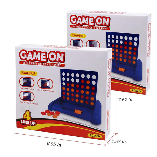 IAMGlobal 4 in a Row, 2 Pack Board Games, Four in a Row Game, Travel Size Line Up 4, Classic Family Toy for Kids and Family for Fun (2 Pcs)