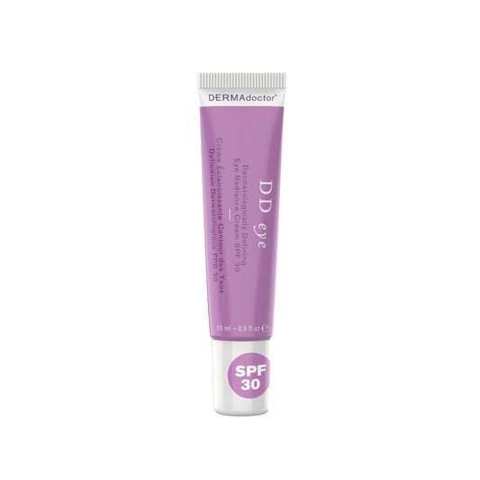 DERMAdoctor DD Caffeine Eye Cream for Dark Circles, Illuminator, Anti Aging, Eye Cream with SPF 30 for Puffiness, Bags Under Eyes, Defining Radiance Under Eyes Cream; Dermatologist Formulated - 0.5 oz