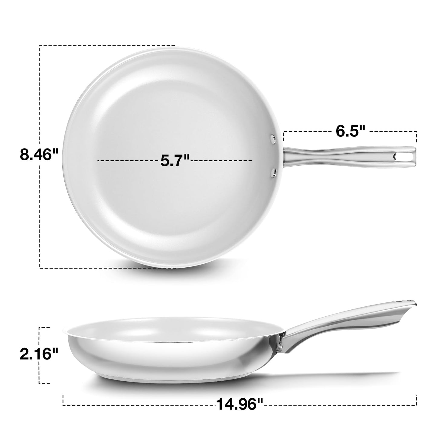 KOCH SYSTEME CS 8" Stainless Steel Frying Pan