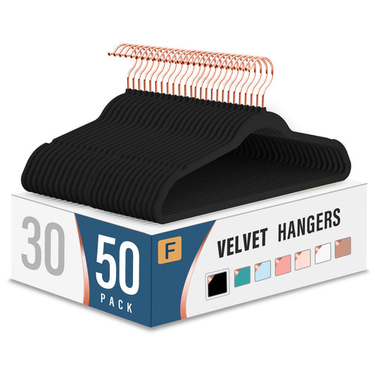 Heavy Duty Velvet Clothes Hangers 50 Pack