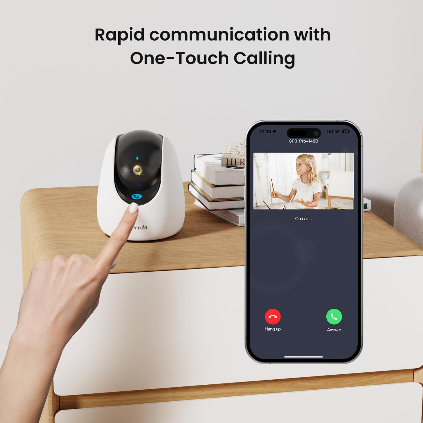 Tenda 2K Indoor WiFi Security Camera with Night Vision