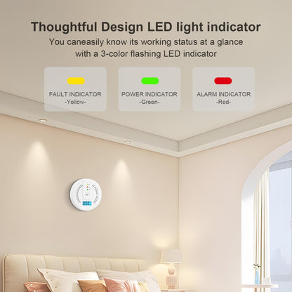 Carbon Monoxide Detector,CO Gas Monitor Alarm, AA Battery Powered CO Sensor Detector with LED Digital Display for Home,Depot,Test Button