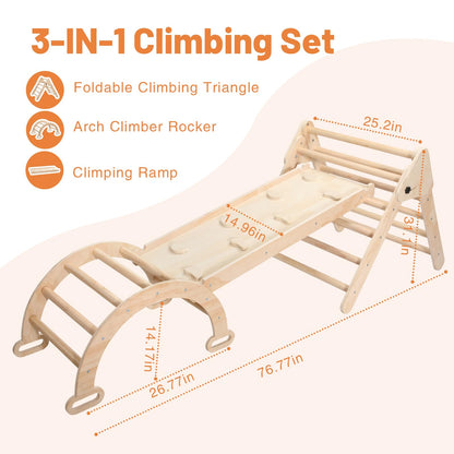 Wooden Climbing Triangle for Toddlers - Montessori Toys