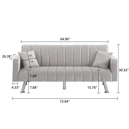 AWQM Modern Convertible Sofa Bed with Pillows