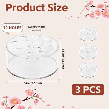 3 PCS Acrylic Floral Vases Centerpieces for Tables