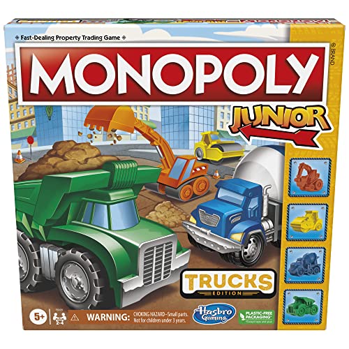 Monopoly Junior Trucks Edition Board Game for Kids