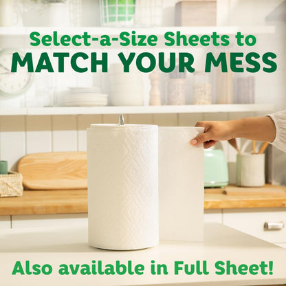 Bounty Select-A-Size Paper Towels, White, 2 Triple Rolls = 6 Regular Rolls (Pack of 1)