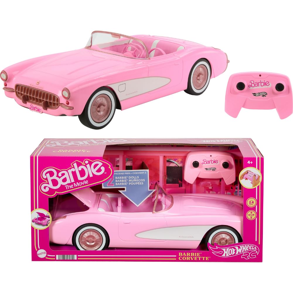 Hot Wheels RC Corvette Toy Car for 2 Dolls