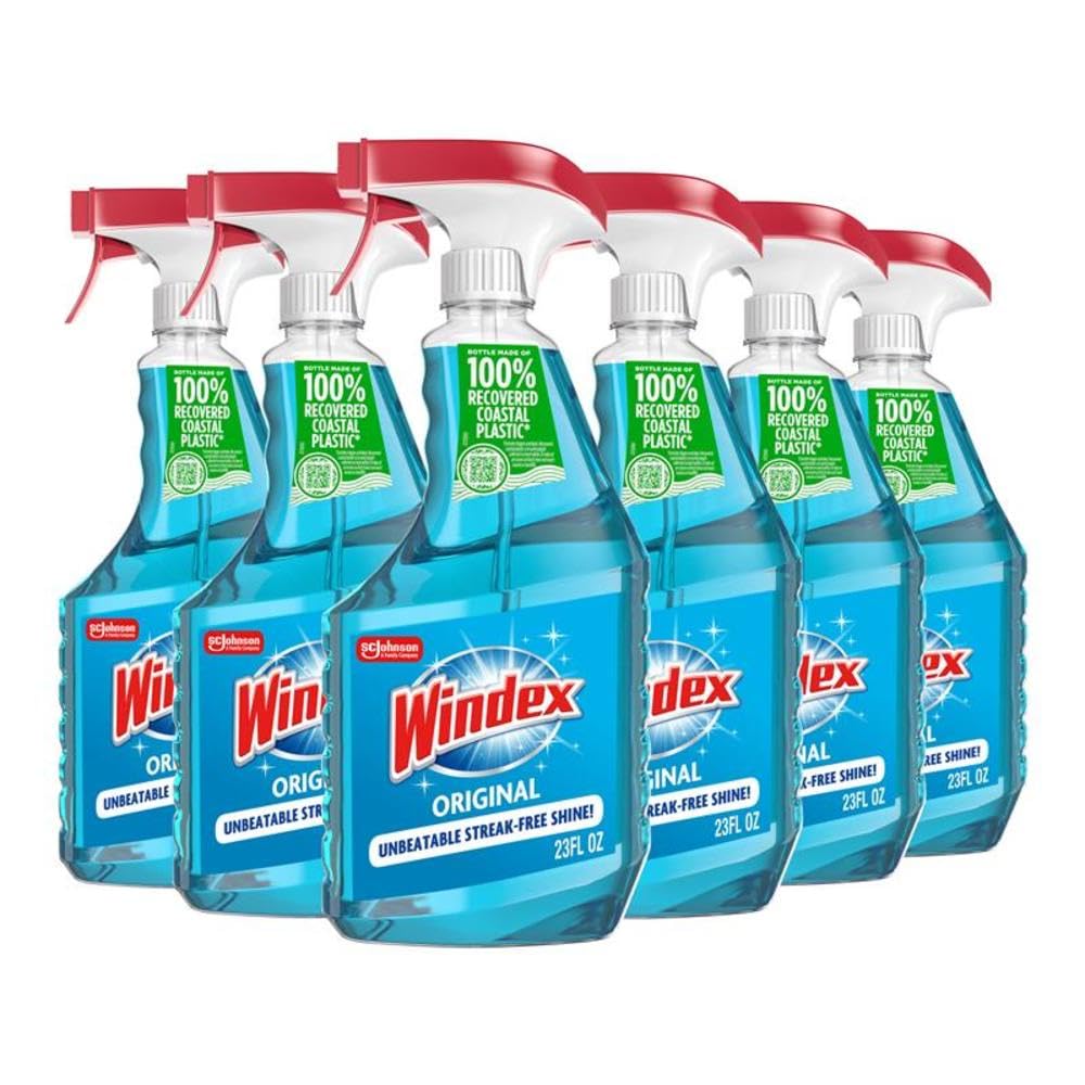 Windex Glass Cleaner Spray, 6 Pack