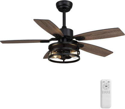 Tinkoso Ceiling Fan with Lights & Remote Control