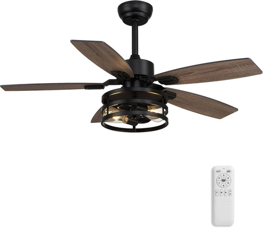 Tinkoso Ceiling Fan with Lights & Remote Control