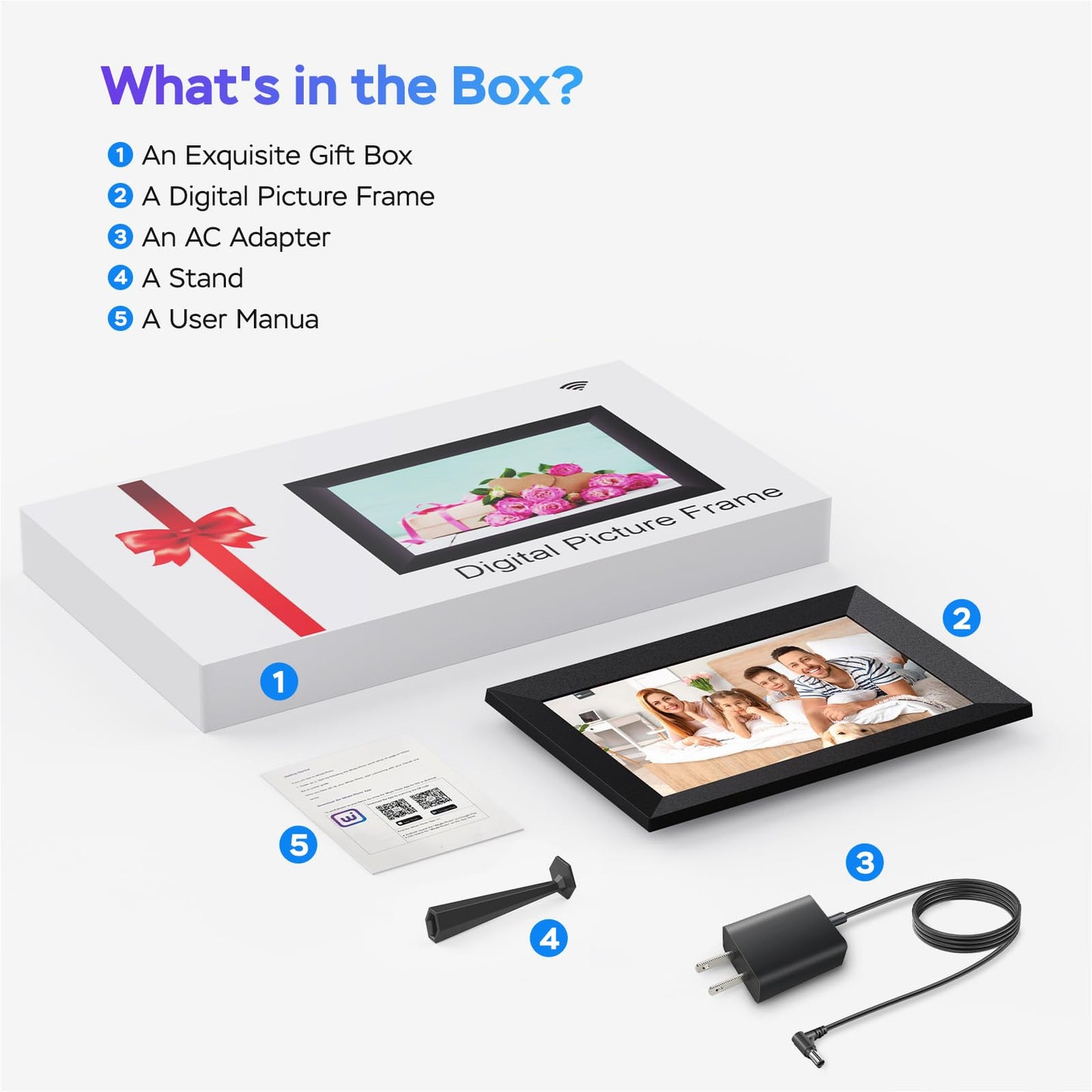 Digital Photo Frame 10.1" WiFi Touch Screen