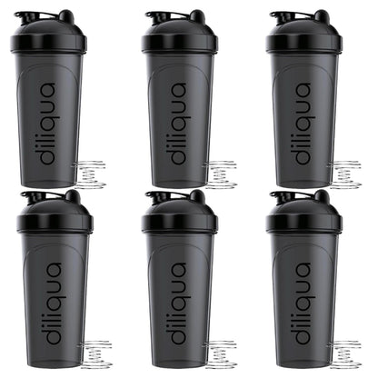 BPA-Free 6 Pack Protein Shaker Bottles 24 oz