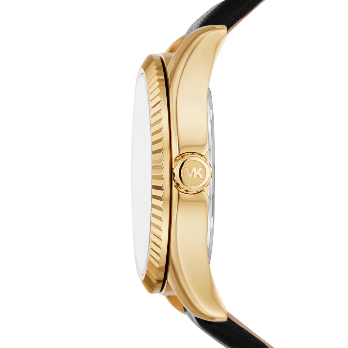 Michael Kors Gold Stainless Steel Leather Band Watch