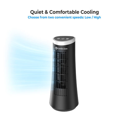 12 Inch Comfort Zone Oscillating Tower Fan