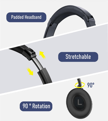 Wireless Bluetooth Headphones with Hi-Fi Audio