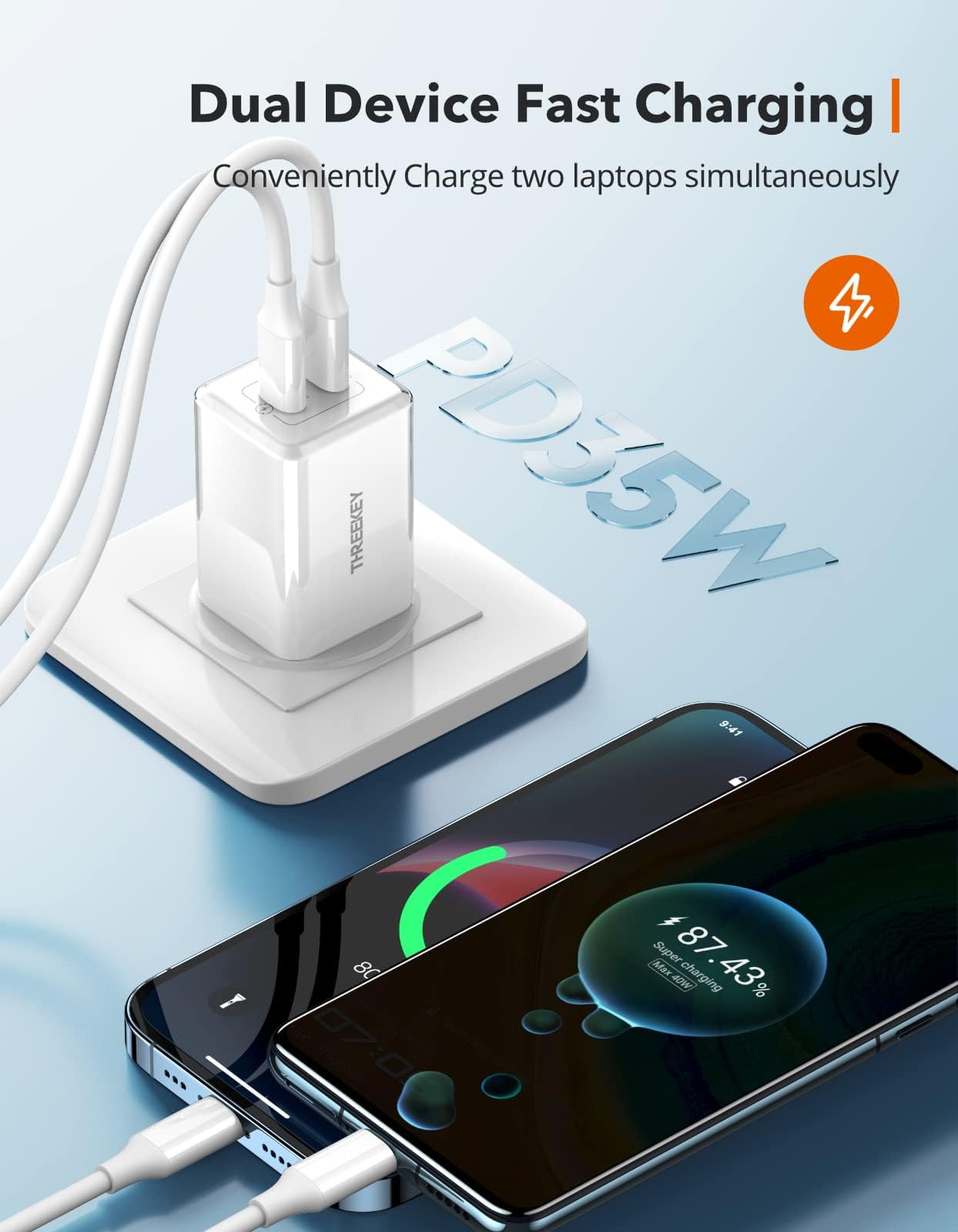 35W Dual USB C Wall Charger Fast Charging