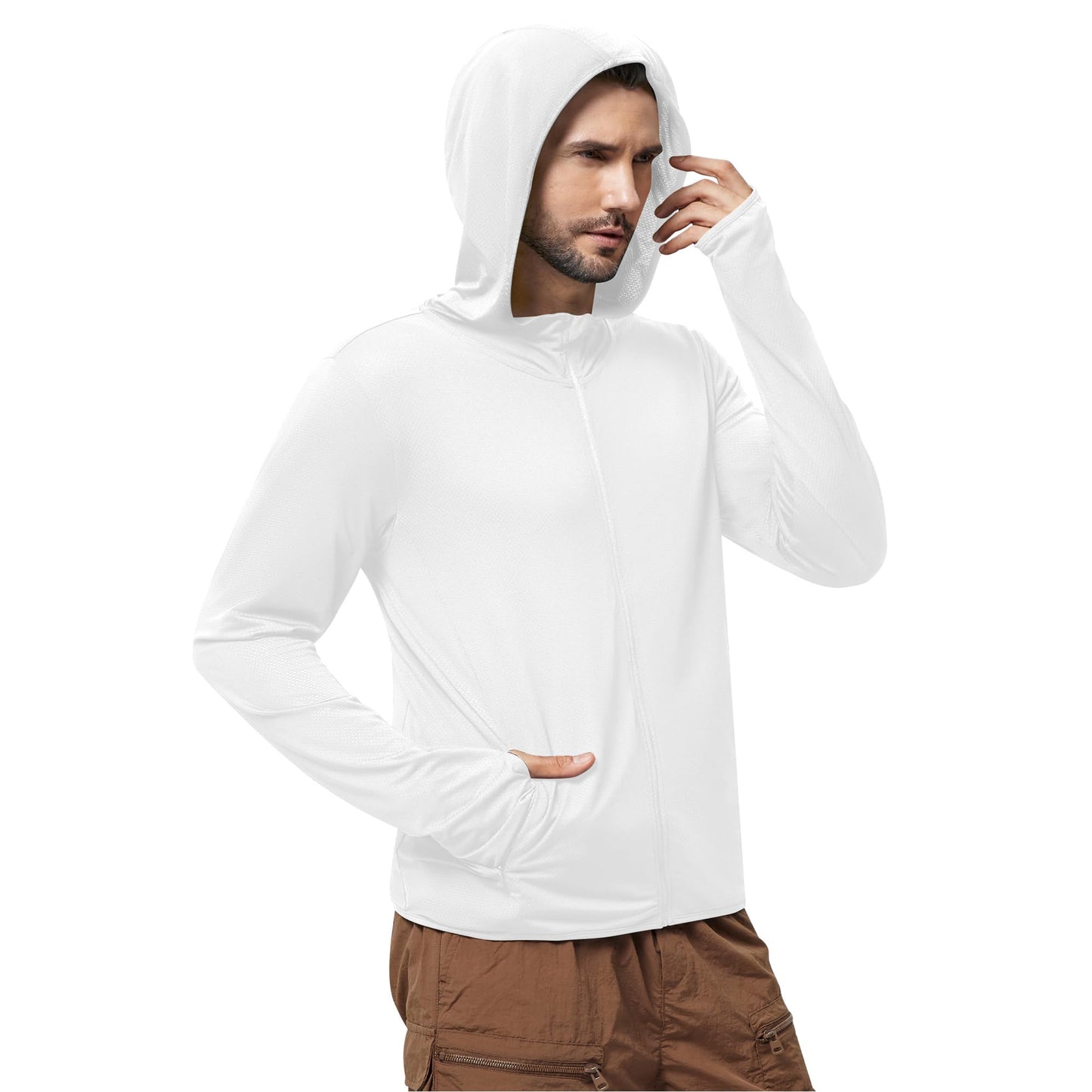 UPF 50+ Men's Full Zip Hoodie for Outdoors