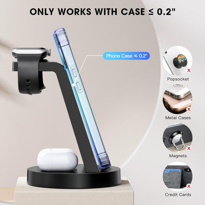 3-in-1 Wireless Charging Station for iPhone & AirPods