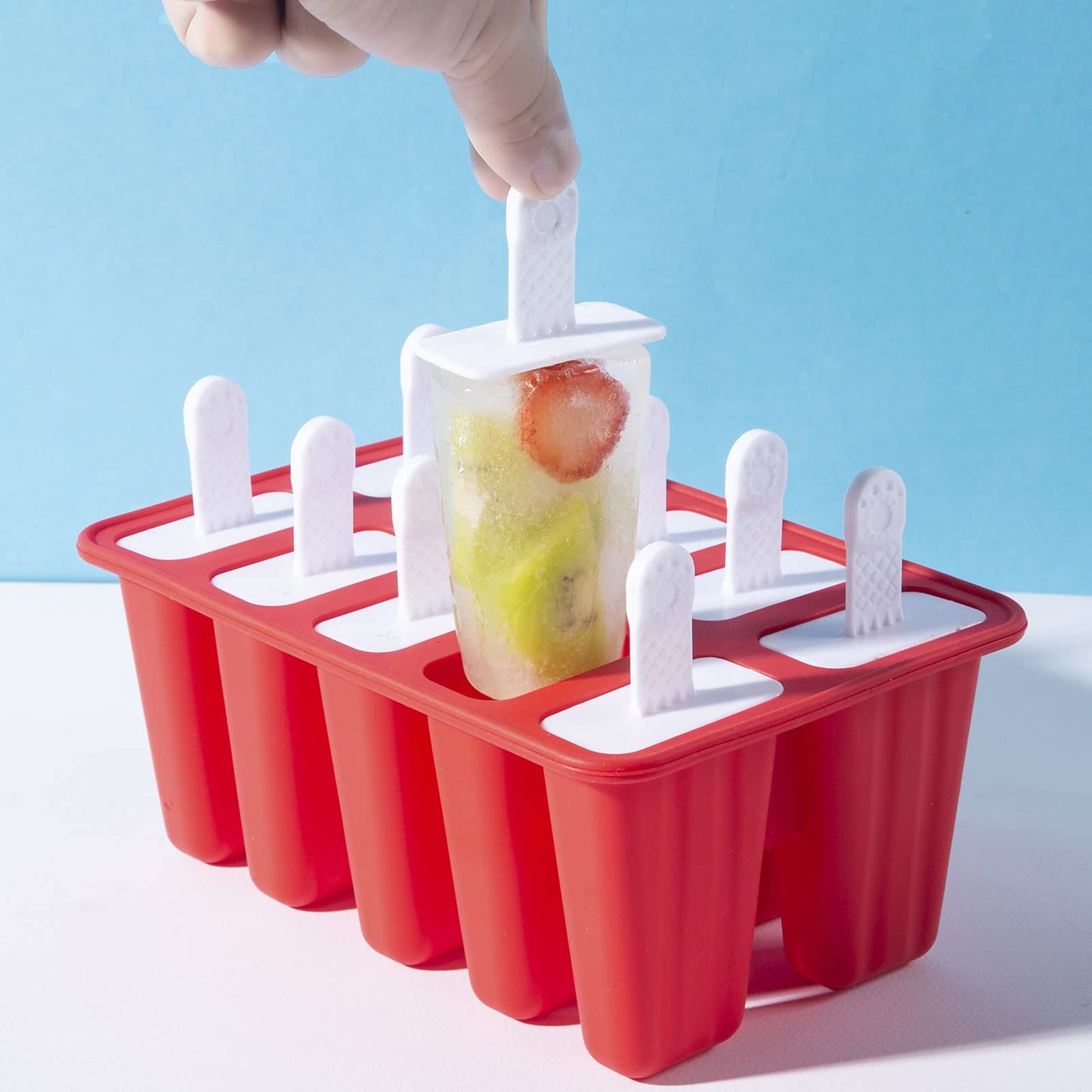 Silicone Popsicle Molds 10-Cavity Easy Release
