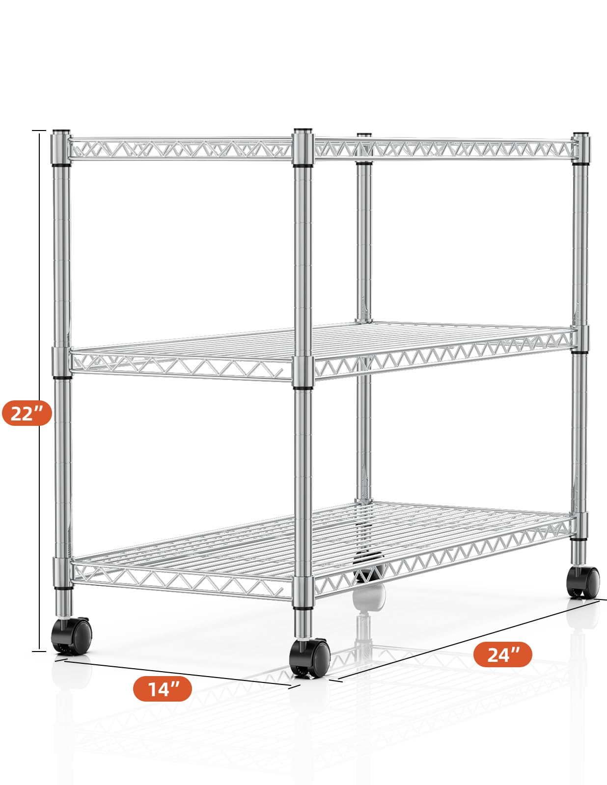 Simple Deluxe 3-Tier Heavy Duty Storage Shelves